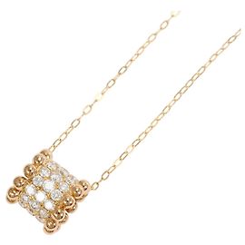 Autre Marque Colar de Ouro Rosa 18K e Diamantes Dourado