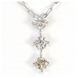 Autre Marque Collier en or blanc 18K avec diamant Doré