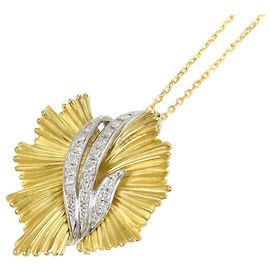 Autre Marque Collier en platine PT900 et or jaune 18K avec diamant Doré Autre