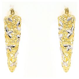 Autre Marque Pendientes colgantes elegantes de oro de 18K Dorado