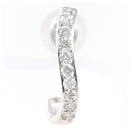 Autre Marque Eleganter einzelner Ohrstecker aus 18K Weißgold mit Diamant Golden