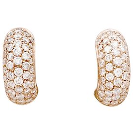 Autre Marque Orecchini a cerchio Wempe in oro rosa e diamanti. Altro