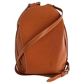 Louis Vuitton Leather Backpack Brown Brown