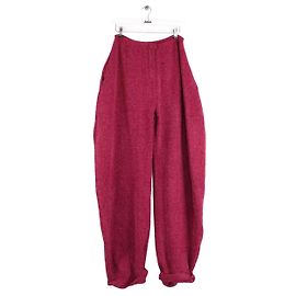 Autre Marque Karottenhose aus rosa Leder Pink