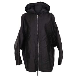 Rick Owens Mantel Schwarz Synthetik XL Schwarz