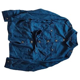 Chaqueta vaquera azul CAROLL con cinturón Azul