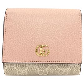 Gucci 598587 Double G Bicolor Medium Wallet Pink