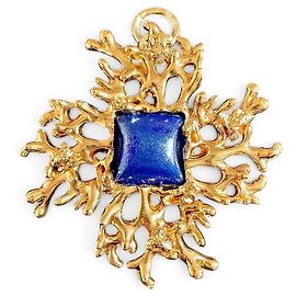Autre Marque Pendente XL Gavilane Paris 'Soleil' Blu D'oro