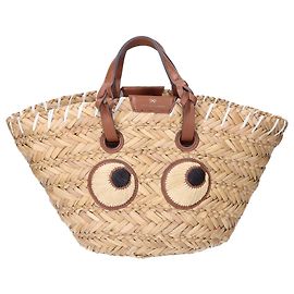 Anya Hindmarch Eyes Basket Small Handbag Brown