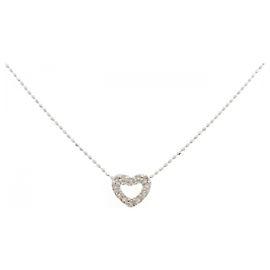 Autre Marque Collana a cuore in diamanti e oro bianco Au750 Argento