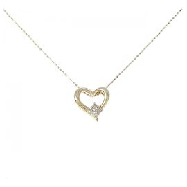 Autre Marque Colar de Ouro Amarelo K10 e Diamantes Dourado