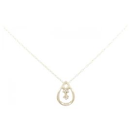 Autre Marque Collar de oro amarillo K10 y diamantes Dorado