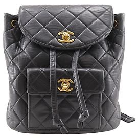 Chanel Matelasse Lambskin Backpack Black