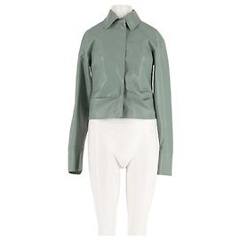 Nanushka Cropped Jacke Aqua Blau Blau