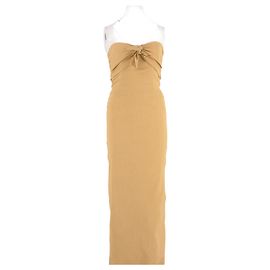 Autre Marque TOVE Senfgelbes Leinenkleid Lang Gelb