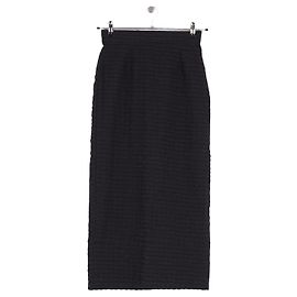 Autre Marque Saia longa preta USISI SISTER de algodão textura waffle Preto