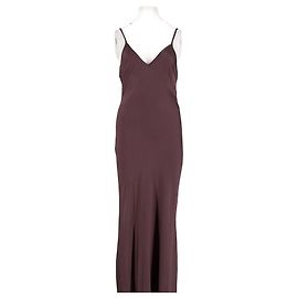 Autre Marque Abito maxi marrone DISSH scollo a V Marrone