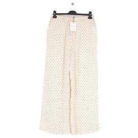 Autre Marque SOLAQUA Weite Hose Weiß mit schwarzen Punkten Weiß
