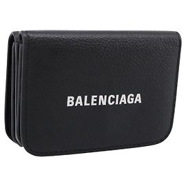 Balenciaga Everyday Compact Wallet Leder Schwarz Gold Andere