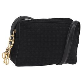 Christian Dior Sac à épaule Canage Nylon Noir Doré Autre