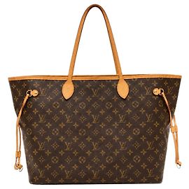 Louis Vuitton Borsa tote Neverfull GM Monogram vintage marrone Marrone