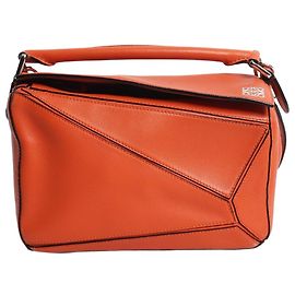 Loewe Bolsa Puzzle Coral Laranja