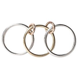 Autre Marque Multifarbiger Solarium Ring aus 18ct Gold und Sterlingsilber Silber Mehrfarben Golden