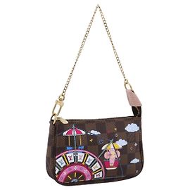 LOUIS VUITTON Damier Ebene Vivienne Mini Pochette Accessoires N60402 Other