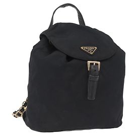 PRADA Rucksack Nylon Black Gold Andere