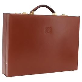 LOEWE Trunk Leather Brown Gold Tone Altro