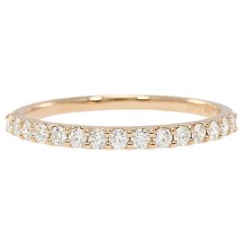 Autre Marque Anillo alianza de oro rosa 18K con diamante Dorado