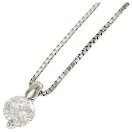 Autre Marque Colar de platina com pendente de diamante Outro