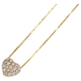 Autre Marque Colar em ouro rosa 18K com diamante Dourado