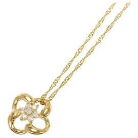 Autre Marque Collar de oro amarillo de 18K con diamante Dorado