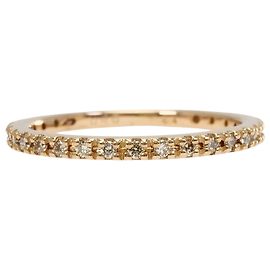Autre Marque Bague alliance en or rose 18K avec diamant brun Doré
