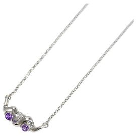 Autre Marque Colar de platina com ametista e diamante Outro