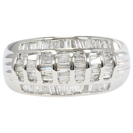 Autre Marque Bague Anneau en Platine avec Diamant Autre
