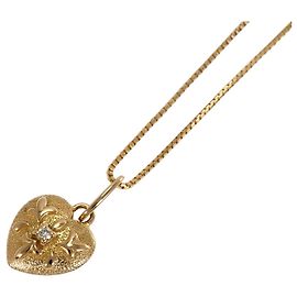 Autre Marque Collana in oro rosa 18K con diamante D'oro