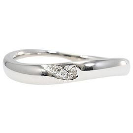 Autre Marque Ehering aus 10K Weißgold mit Diamant Golden