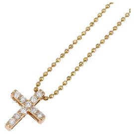 Autre Marque 10K Pink Gold Necklace with Diamond Golden