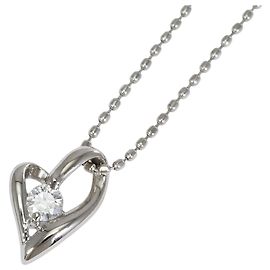 Autre Marque Platinum Necklace with Diamond Pendant Other