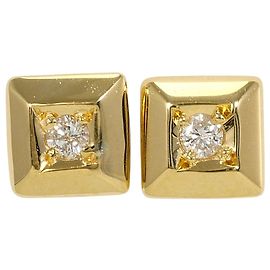 Autre Marque Orecchini a lobo in oro giallo 18K e diamanti D'oro
