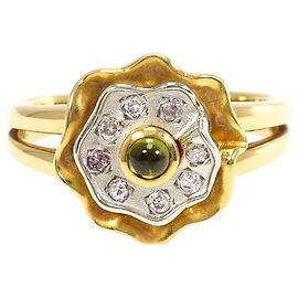 Autre Marque Eleganter Ring aus 18K Gold mit Diamant Golden