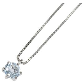 Autre Marque Collier en platine PT900 et topaze bleue Bleu Autre
