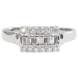 Autre Marque Anillo Alianza de Platino con Diamante Otro