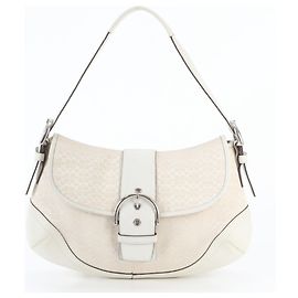 Borsa Coach Micro Signature Soho Bianco Beige