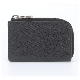Porta-moedas Louis Vuitton Taiga Cinza