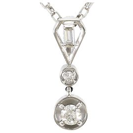 Autre Marque Platinhalskette mit Diamantanhänger Andere