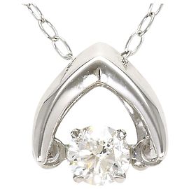 Autre Marque Collier en platine avec pendentif en diamant Autre