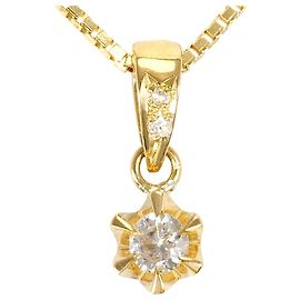 Autre Marque Collar de oro amarillo de 18K con diamantes Dorado